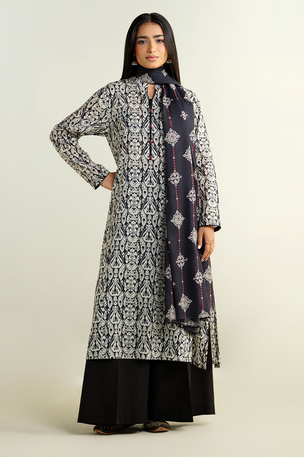 3 Piece - Printed Suit - X6123