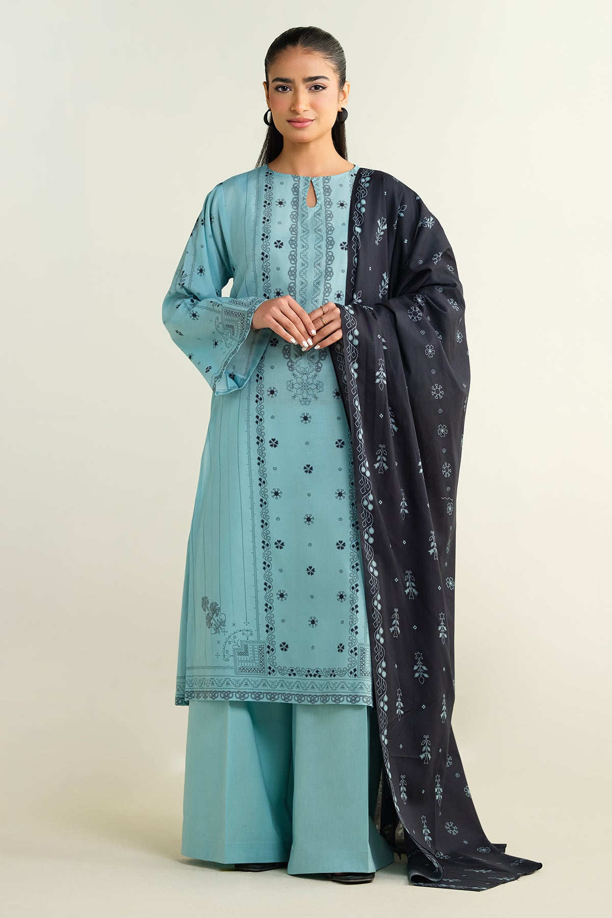3 Piece - Printed Suit - X6128