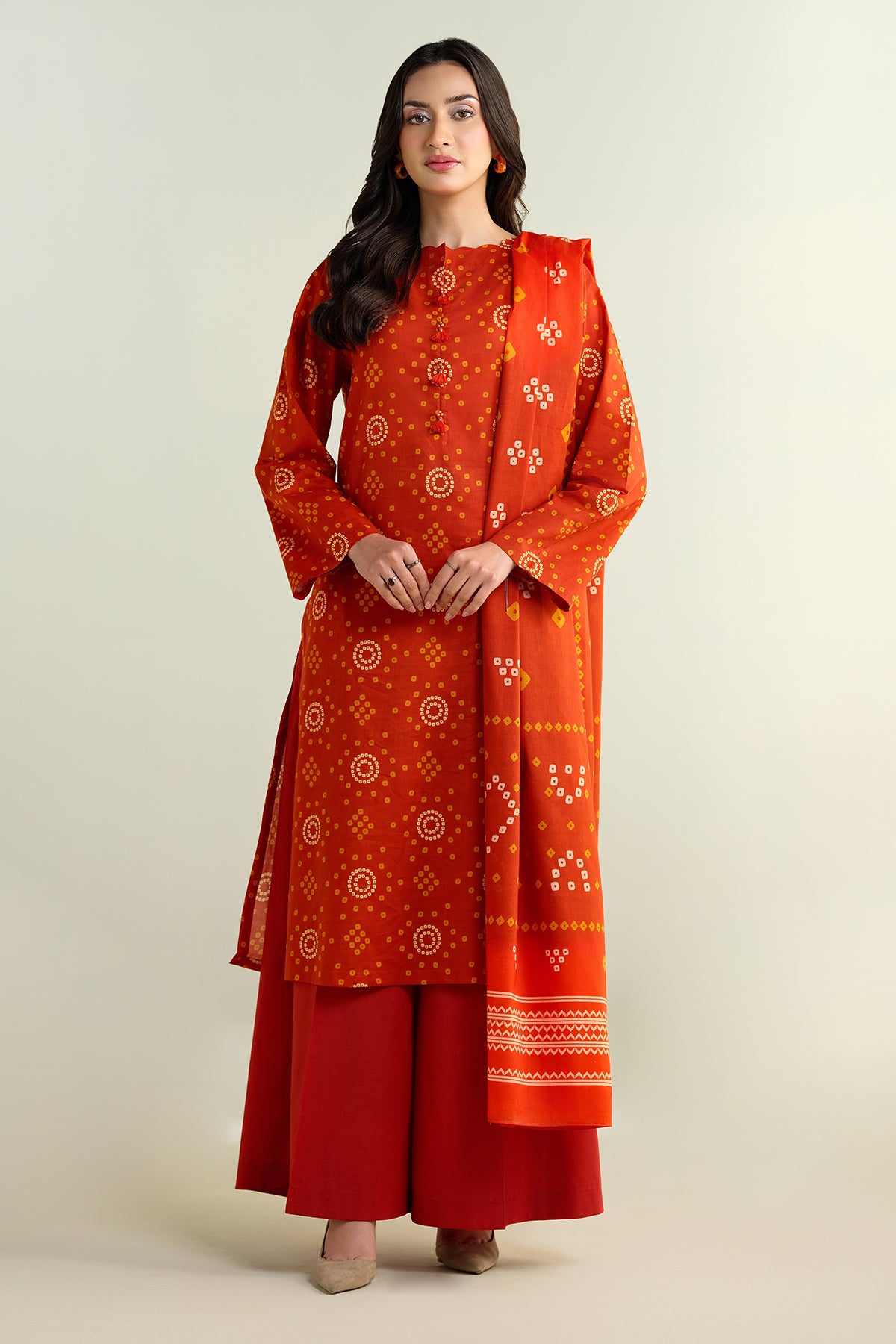 3 Piece - Printed Suit - X6135