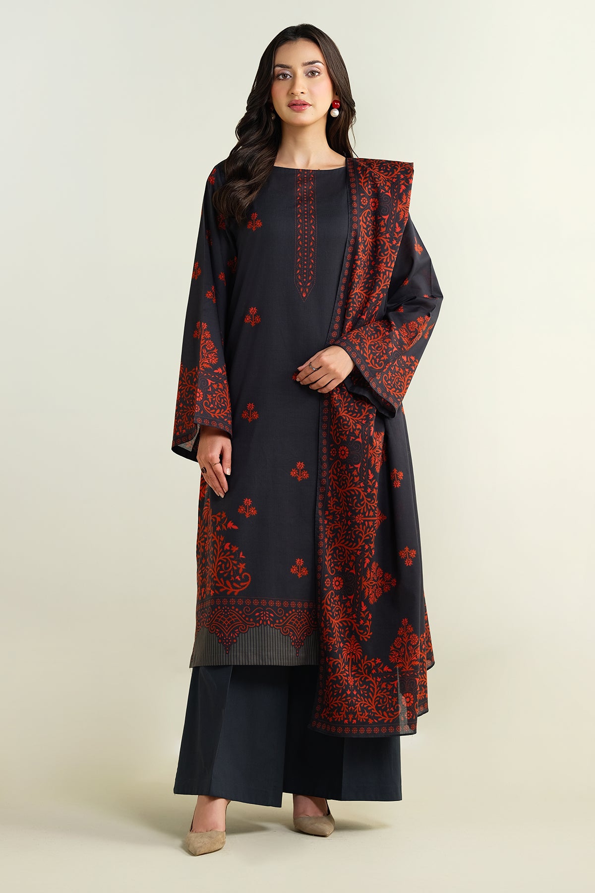 3 Piece - Printed Suit - X6139