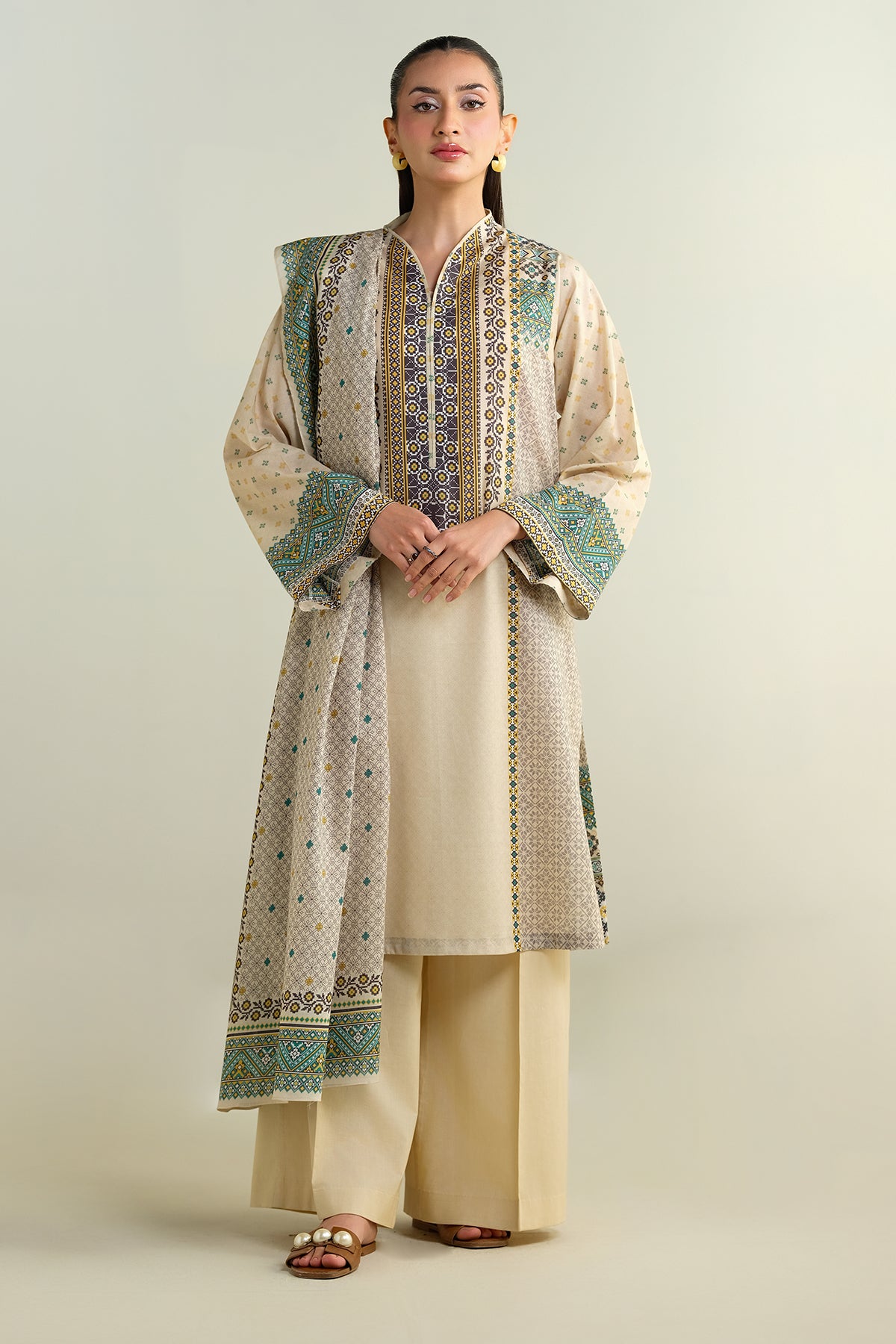 3 Piece - Printed Suit - X6141