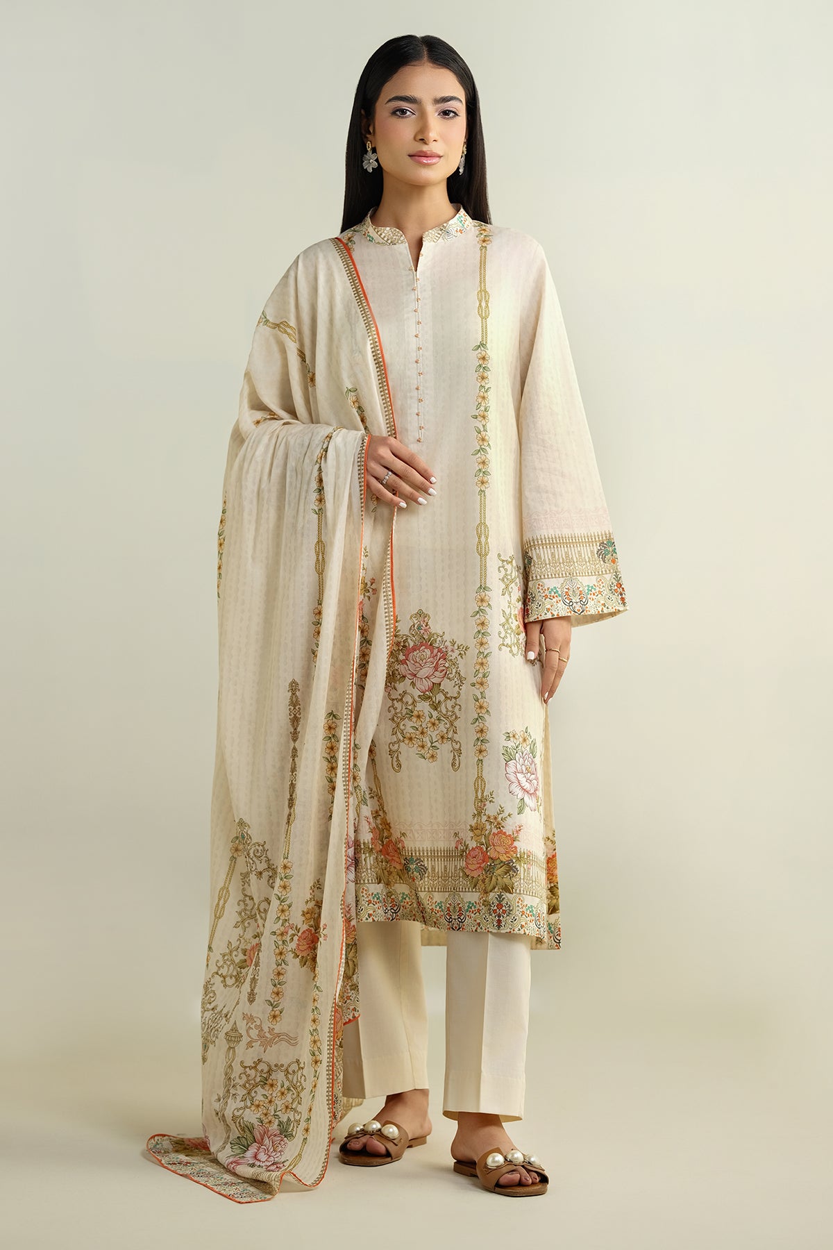 3 Piece - Printed Suit - X6146