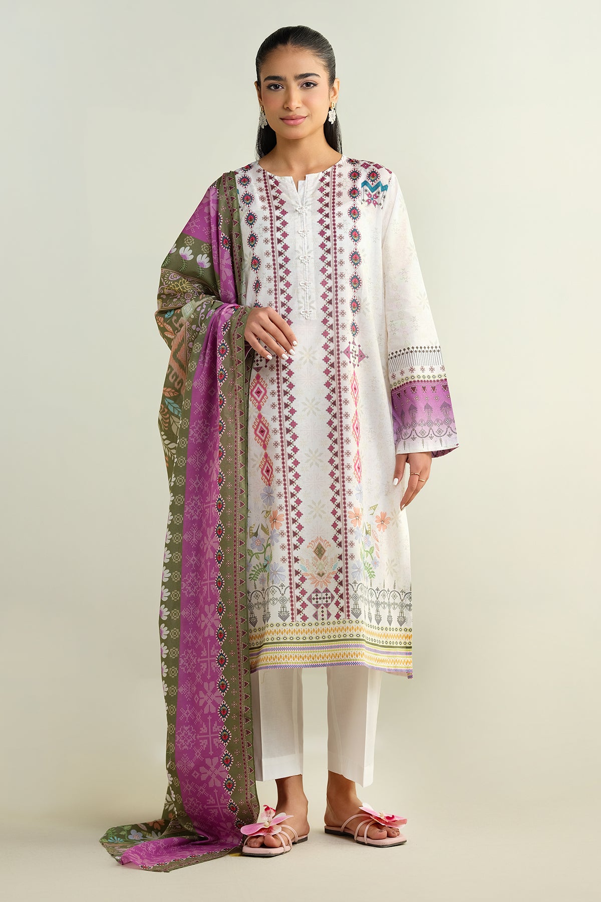 3 Piece - Printed Suit - X6160