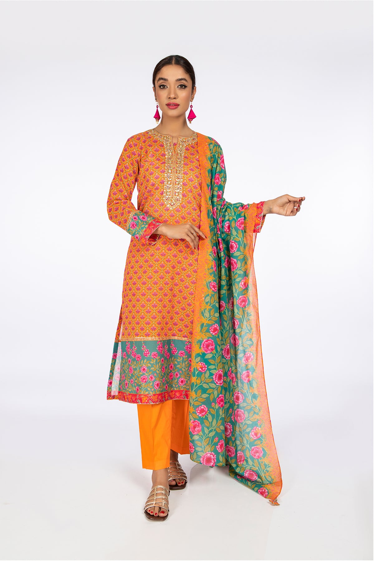 3 Piece Cotton Lawn Suit Kayseria Pakistan