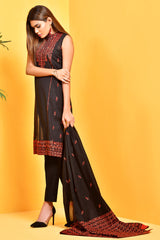 Dyed & Embroidered Suit