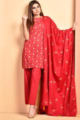 Printed & Embroidered Suit