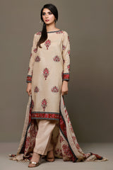 Printed & Embroidered Wool Shawl Suit