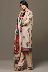 Printed & Embroidered Wool Shawl Suit