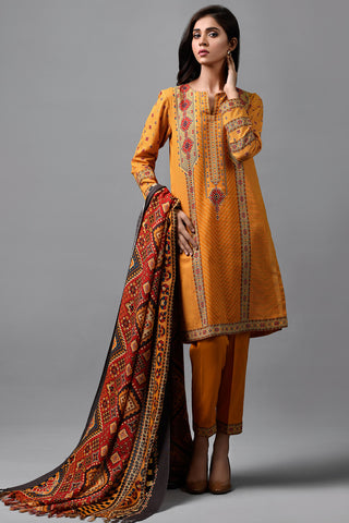 Printed Wool Shawl Suit