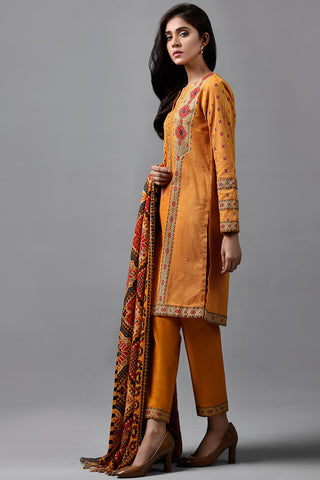 Printed Wool Shawl Suit