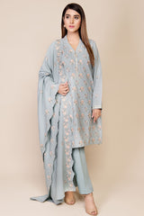 Dyed & Embroidered Suit