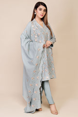 Dyed & Embroidered Suit