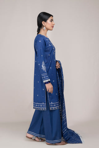 Printed & Embellished 3 Pcs Suit