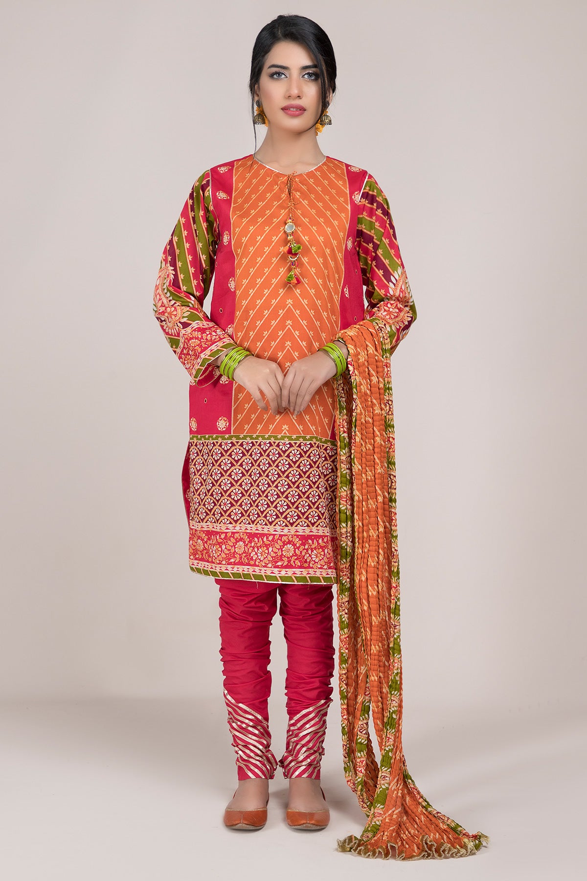 Printed 3 Pcs Suit