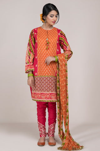 Printed 3 Pcs Suit
