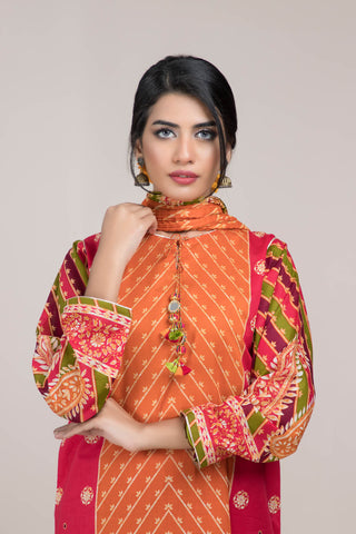 Printed 3 Pcs Suit