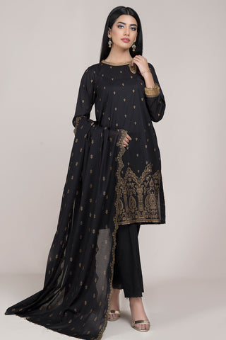 Printed & Embroidered 3 Pcs Suit