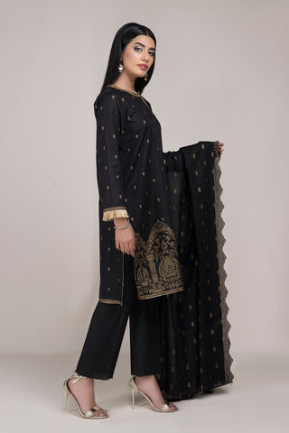 Printed & Embroidered 3 Pcs Suit