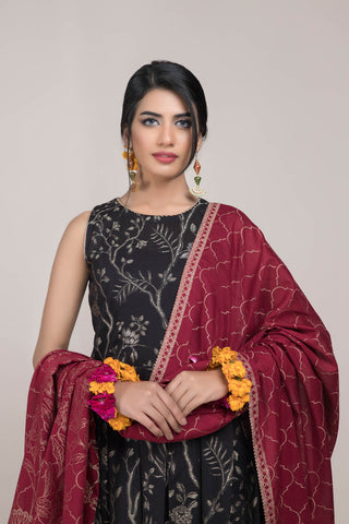 Dyed Jacquard 3 Pcs Suit