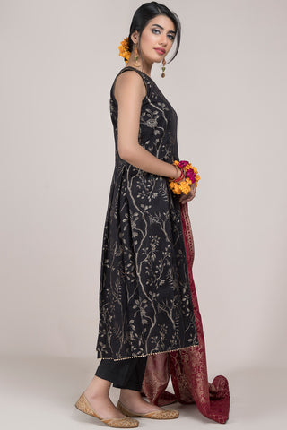 Dyed Jacquard 3 Pcs Suit