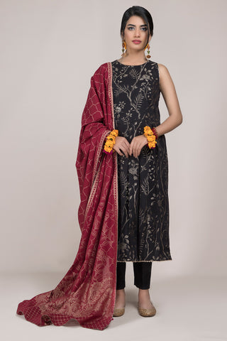 Dyed Jacquard 3 Pcs Suit