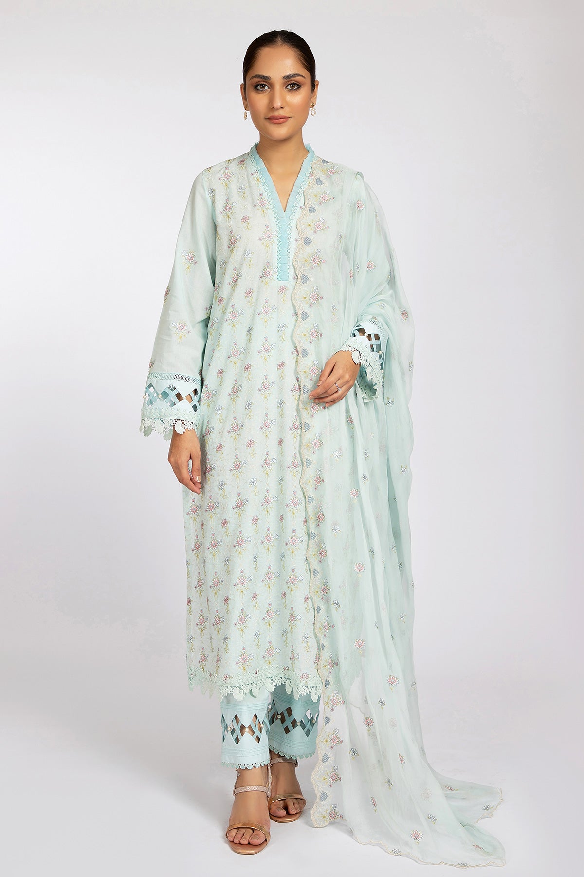 3 Piece Cotton Lawn Suit Kayseria Pakistan