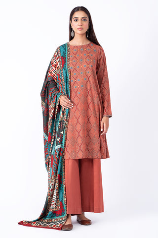 3 Piece Khaddar Suit