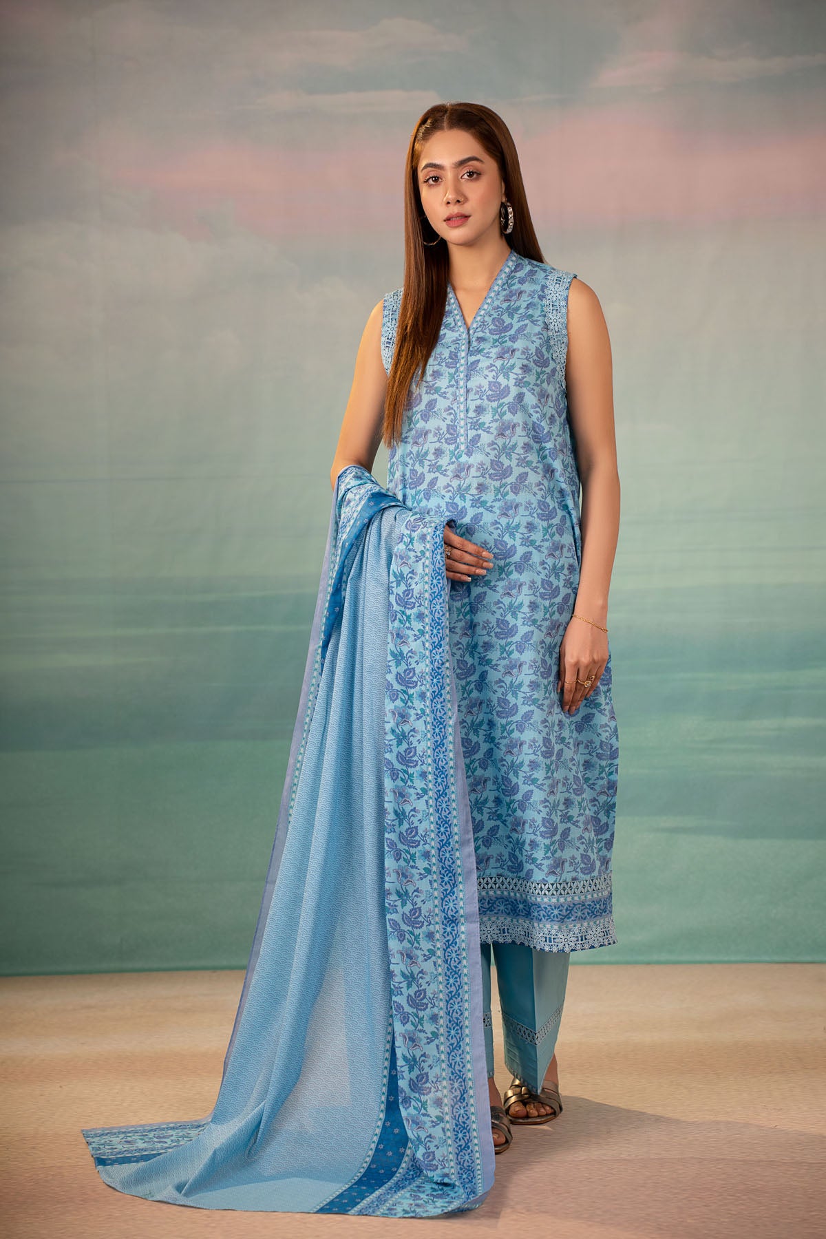 3 Piece Cotton Lawn Suit Kayseria Pakistan