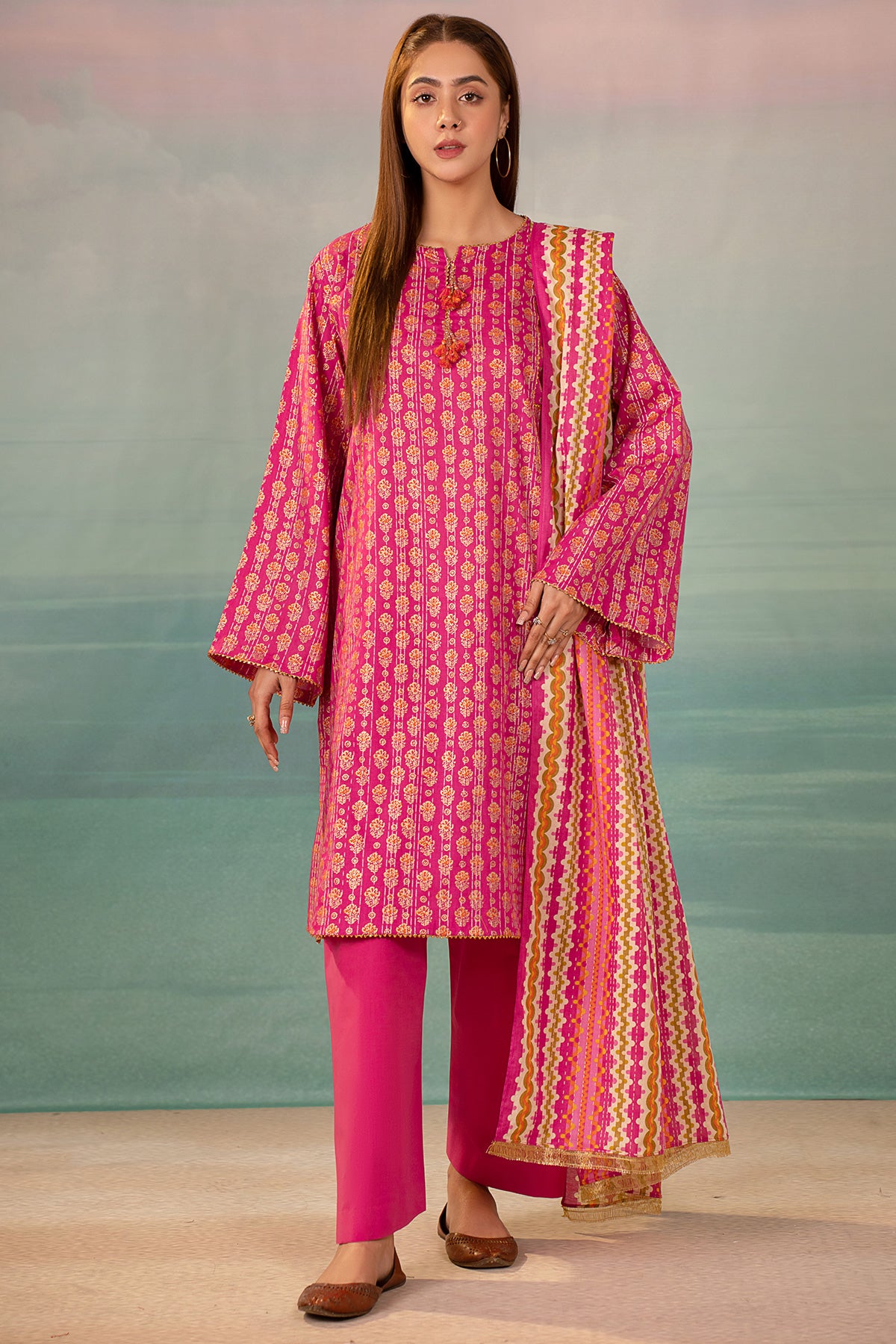3 Piece Cotton Lawn Suit Kayseria Pakistan