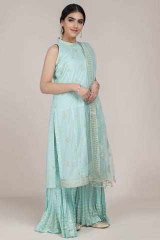 Dyed & Embroidered 3 Pcs Suit