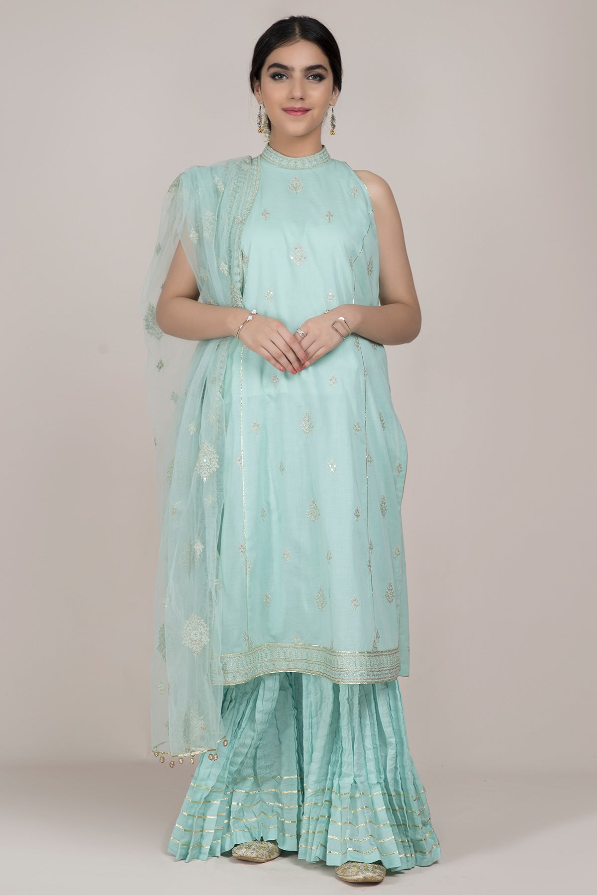 Dyed & Embroidered 3 Pcs Suit