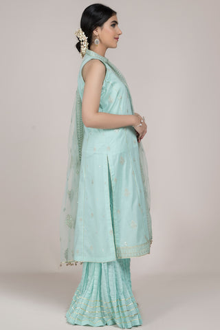 Dyed & Embroidered 3 Pcs Suit