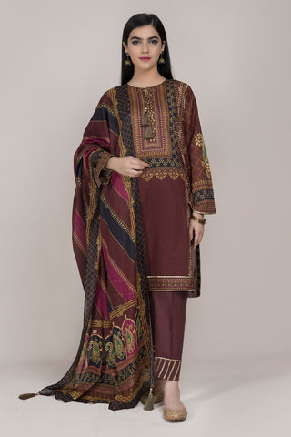 Digital Printed 3 Pcs Suit