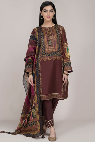 Digital Printed 3 Pcs Suit