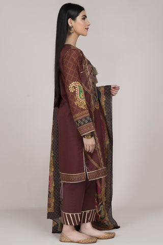 Digital Printed 3 Pcs Suit