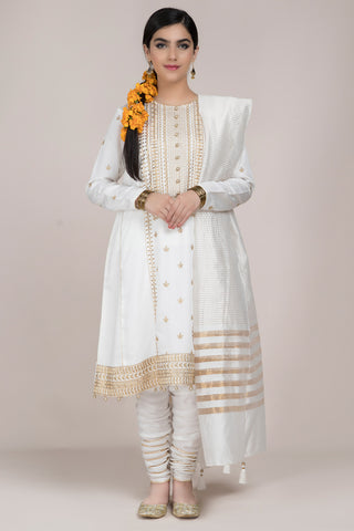 Dyed & Embroidered 3 pcs Suit
