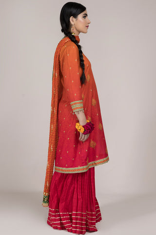 Digital Printed 3 Pcs Suit