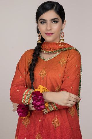 Digital Printed 3 Pcs Suit