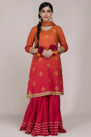Digital Printed 3 Pcs Suit