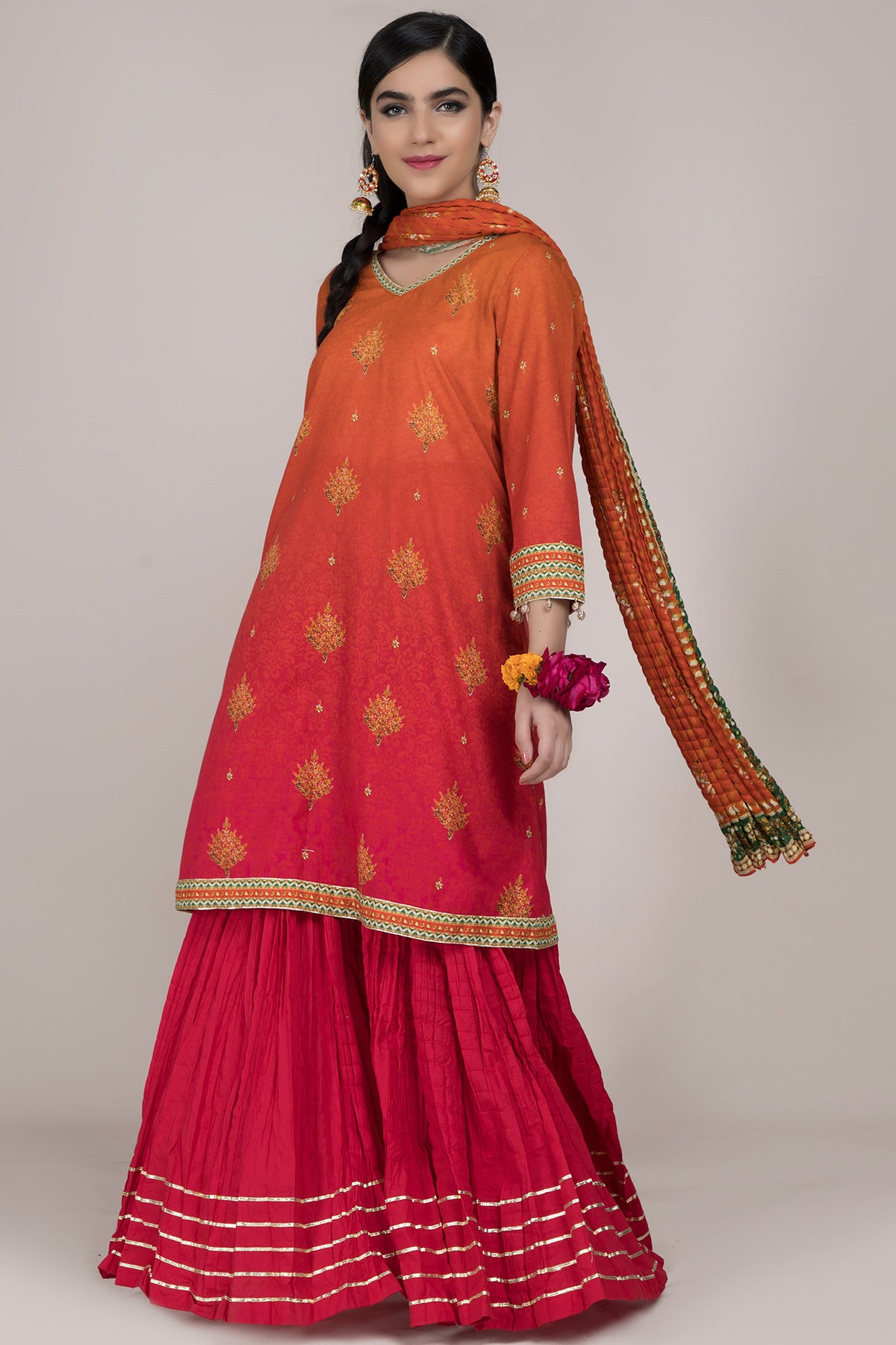 Digital Printed 3 Pcs Suit