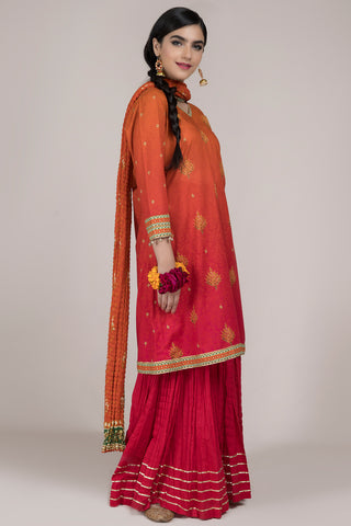 Digital Printed 3 Pcs Suit