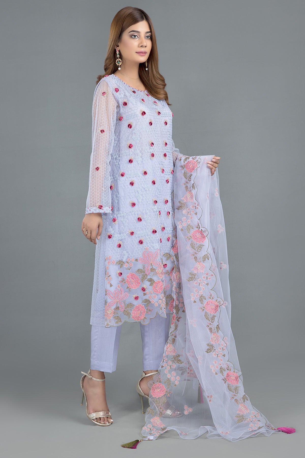 Dyed,Embr & Embellished 2Pcs