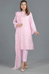 Dyed & Hand Embroidered 3 Pcs Suit