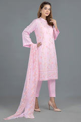 Dyed & Hand Embroidered 3 Pcs Suit