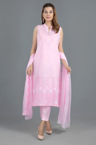 Dyed,Embr & Embellished 3Pcs