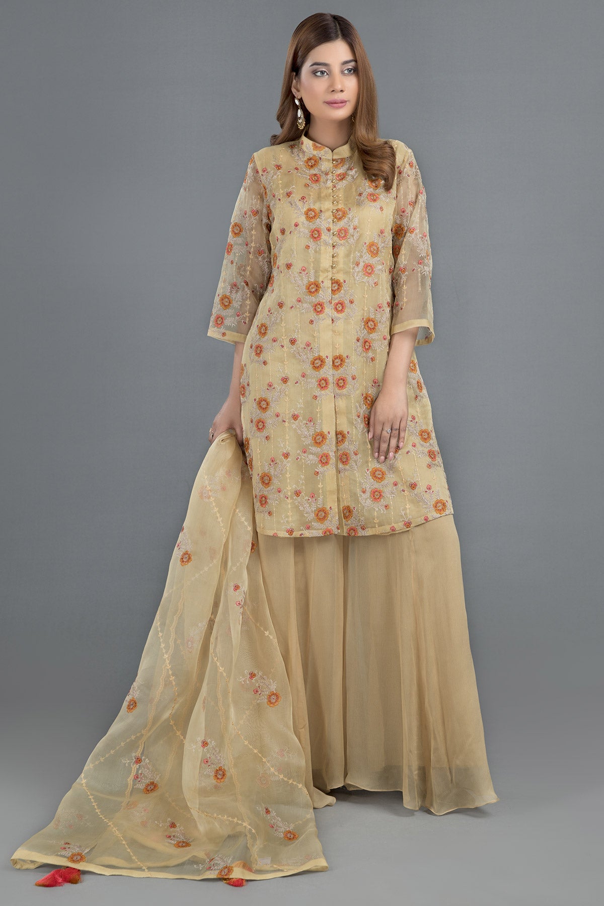 Dyed & Embroidered 2 Pcs Suit