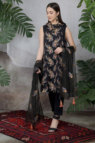 Dyed & Embroidered 2 Pcs Suit