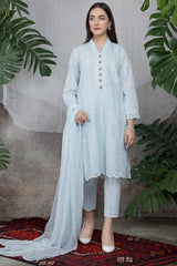 Dyed & Embroidered 3 Pcs Suit