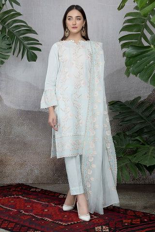 Dyed & Hand Embroidered 3 Pcs Suit