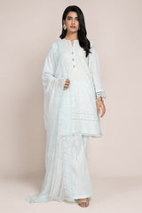 Dyed & Embroidered 3 Pcs Suit